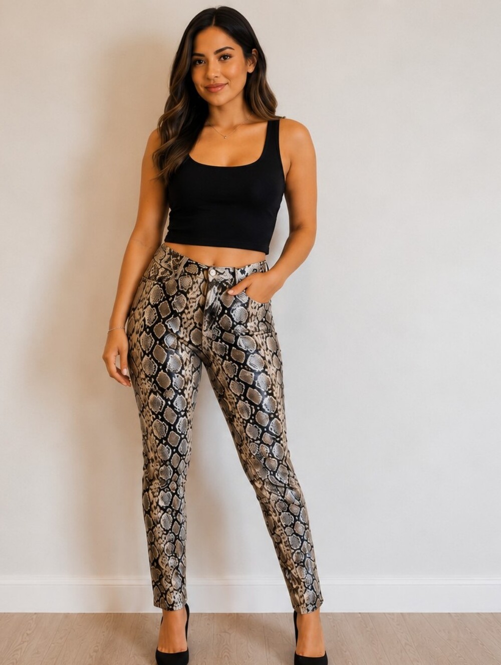 Kendall + Kylie The Skyscraper Snake Print Skinny Jeans Size 26 High Rise